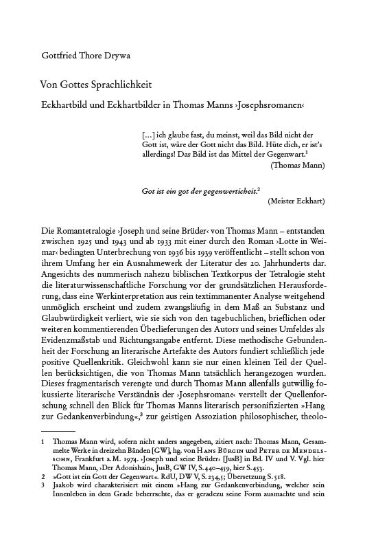 Gottfried Thore Drywa, Von Gottes Sprachlichkeit